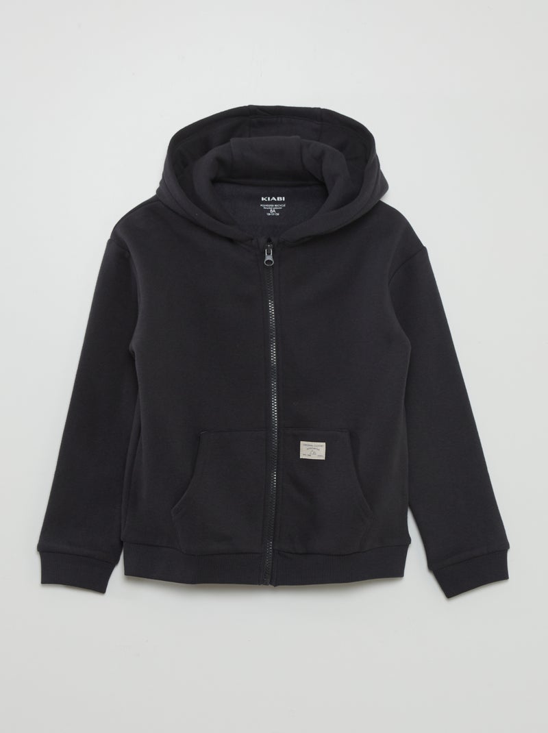 Sweat zippé à capuche Gris anthracite - Kiabi