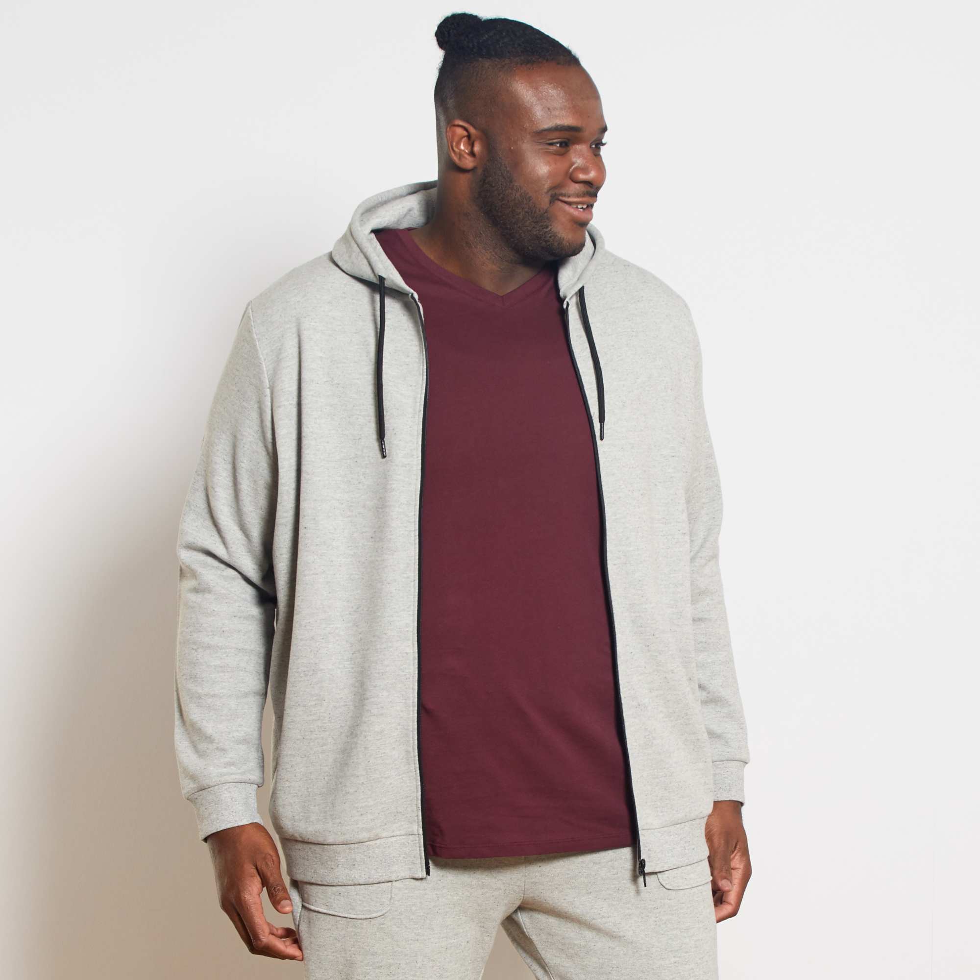 Sweat Capuche Sweat Gris ChinÃ© Homme Sweat Capuche