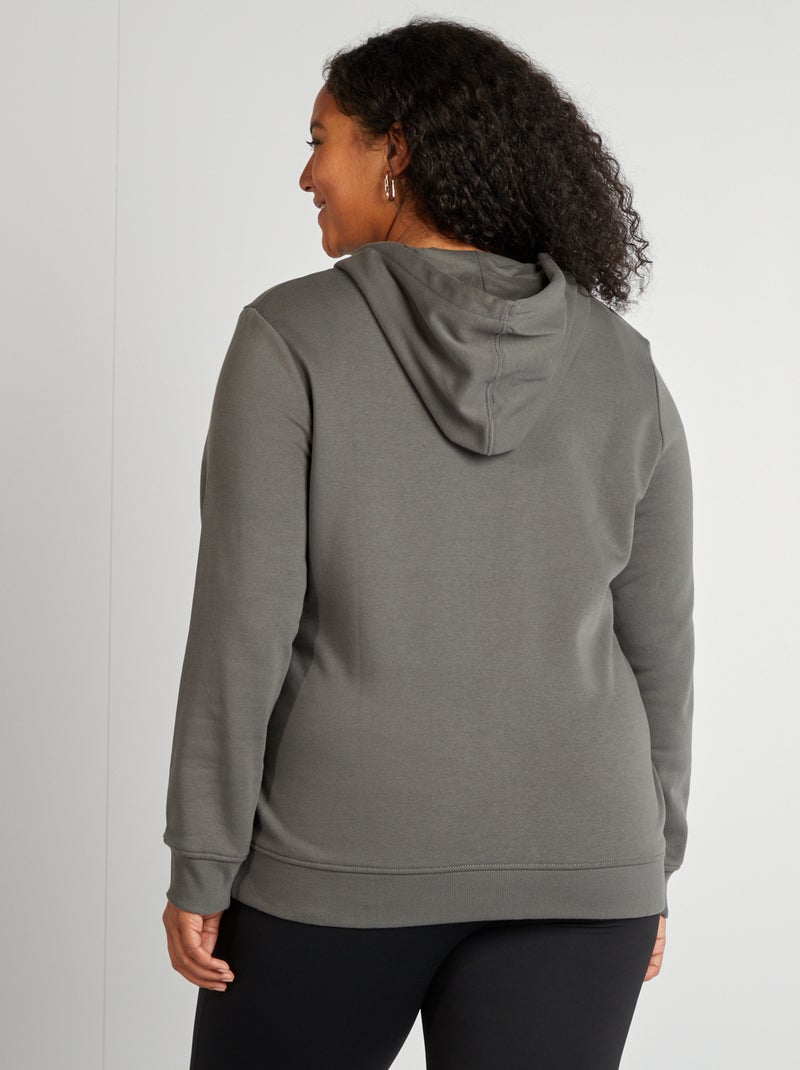 Sweat zippé à capuche Gris - Kiabi