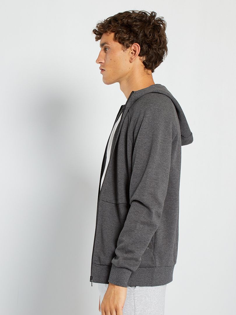 Sweat-Shirt Zippé à Capuche Nirvana In Utero Homme Gris Anthracite - 100% Coton Officiel