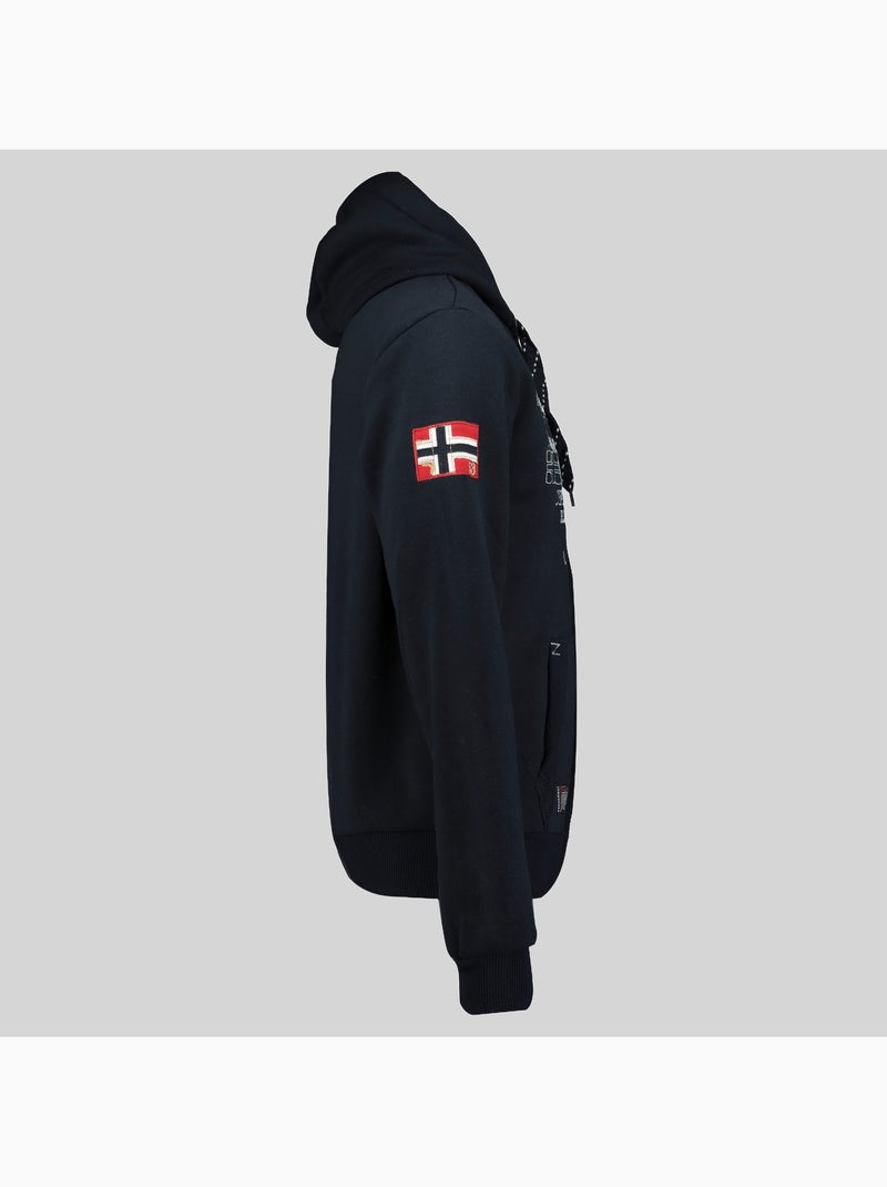 Sweat zippé à capuche gutta – geographical norway Noir - Kiabi