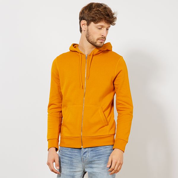sweat à capuche jaune homme