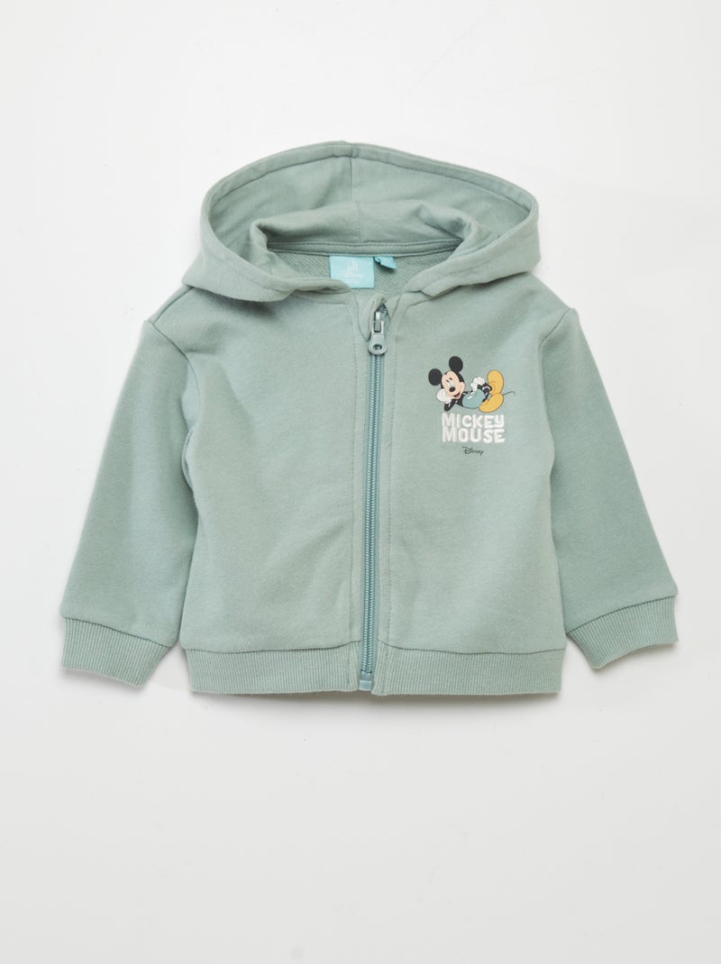 Sweat zippé à capuche 'Mickey' de 'Disney' Blanc - Kiabi