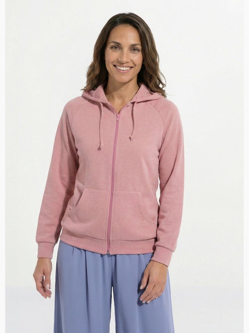 Sweat zippé à capuche molleton gratté - Afibel - Kiabi