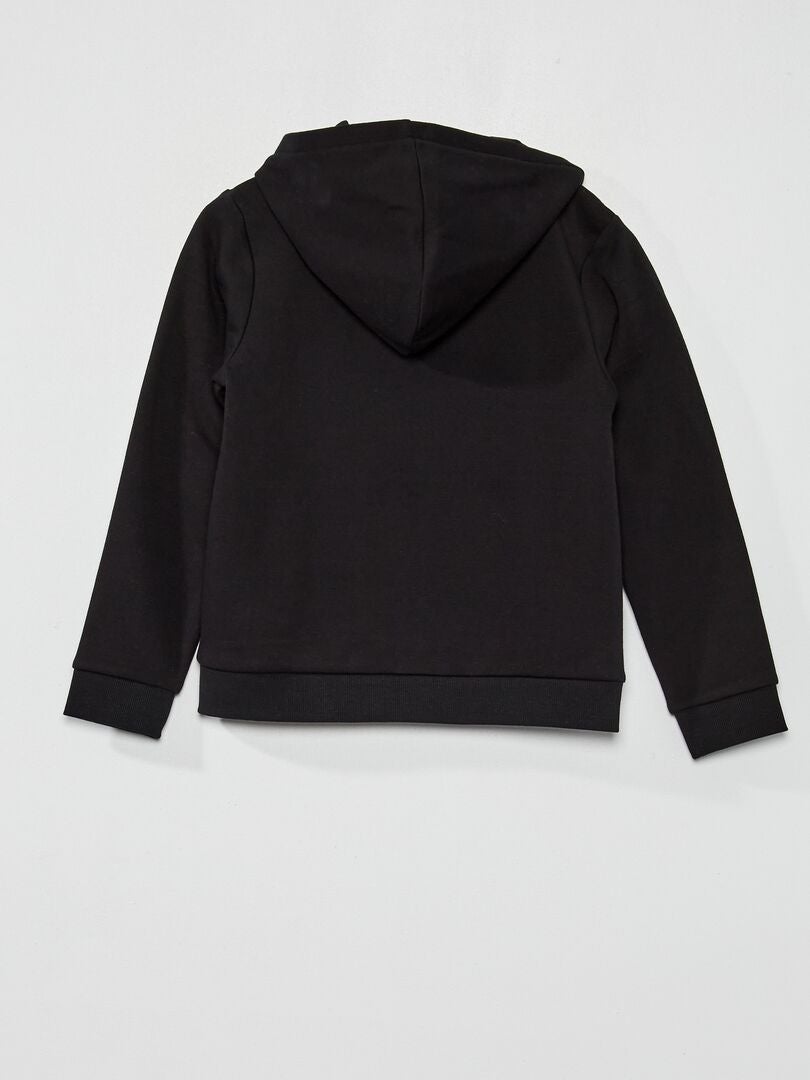 Sweat à Capuche Zippé Nununu - Taille 12-14 Ans - Noir Délavé - Brossé - Neuf Avec étiquette