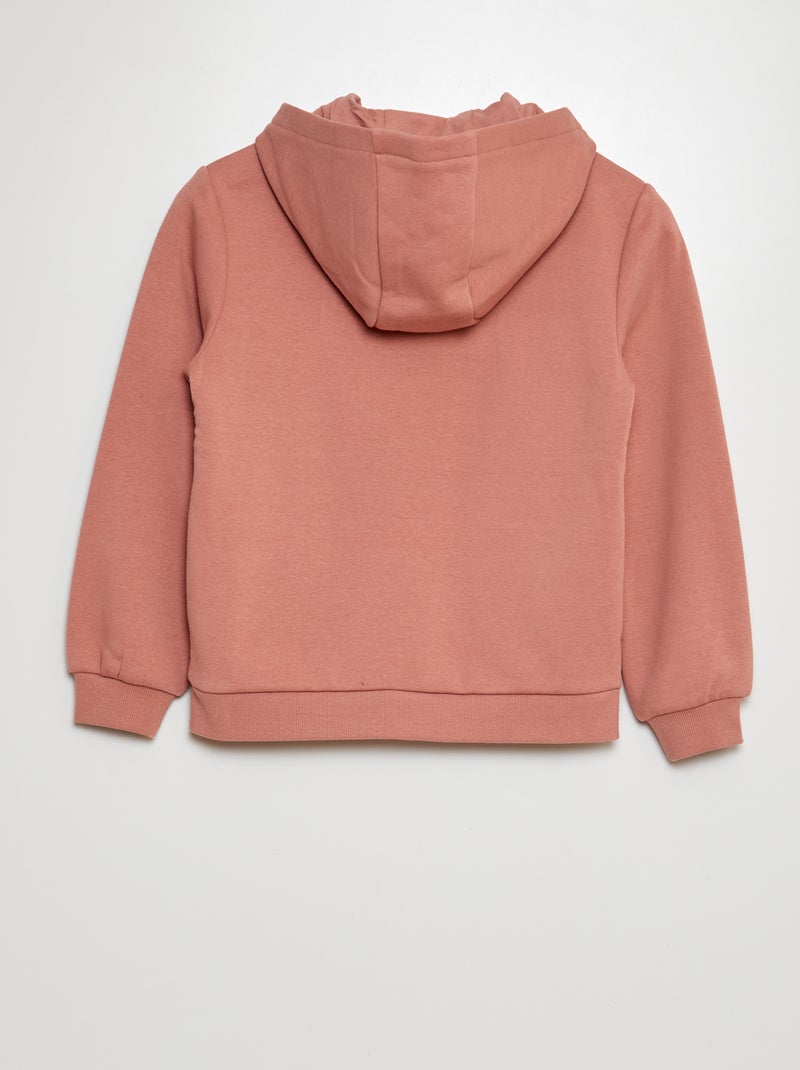 Sweat zippé à capuche Rose - Kiabi