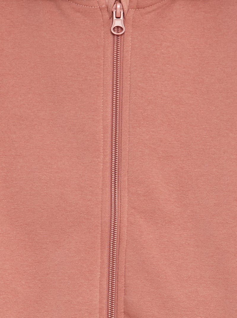 Sweat zippé à capuche Rose - Kiabi
