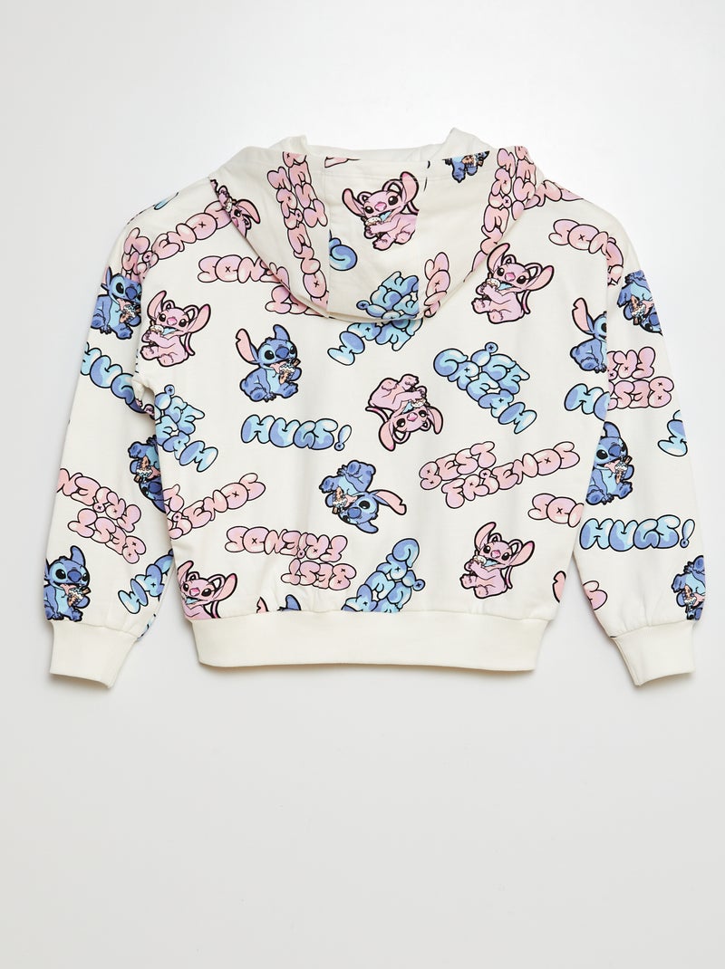 Sweat zippé à capuche 'Stitch' de 'Disney' Blanc - Kiabi