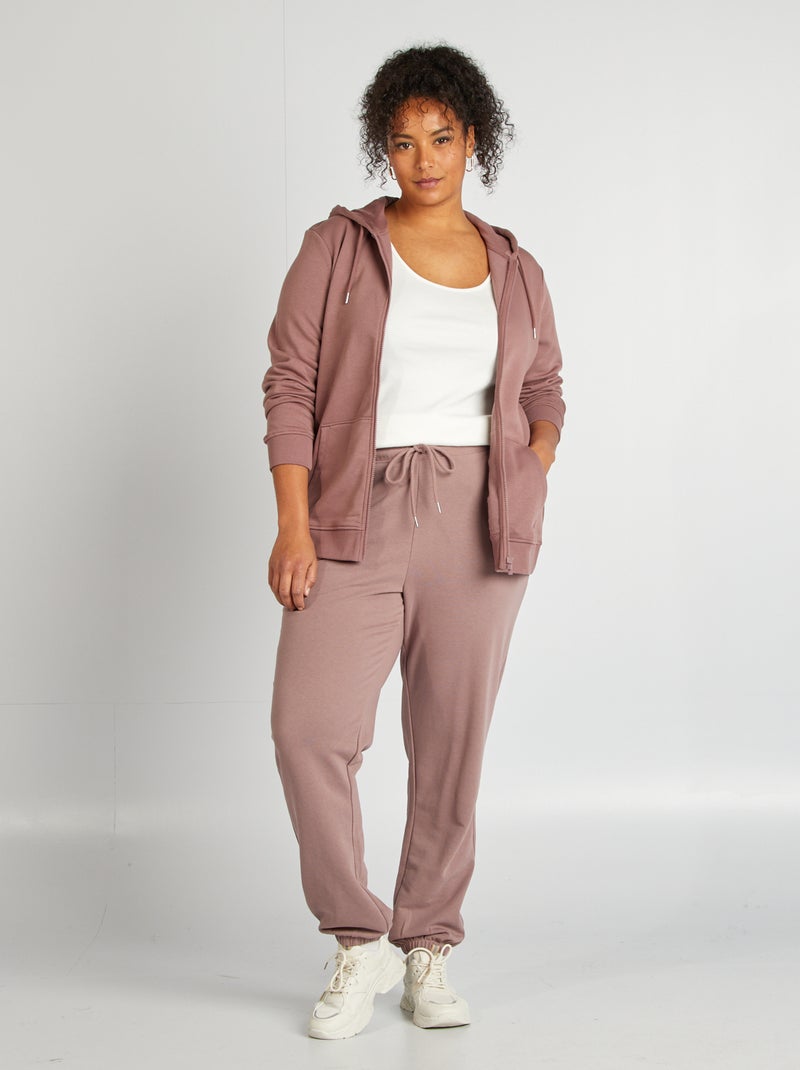 Sweat zippé à capuche Violet - Kiabi