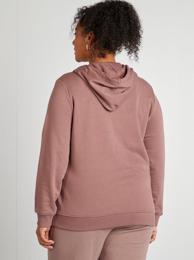 Sweat zippé à capuche Violet - Kiabi