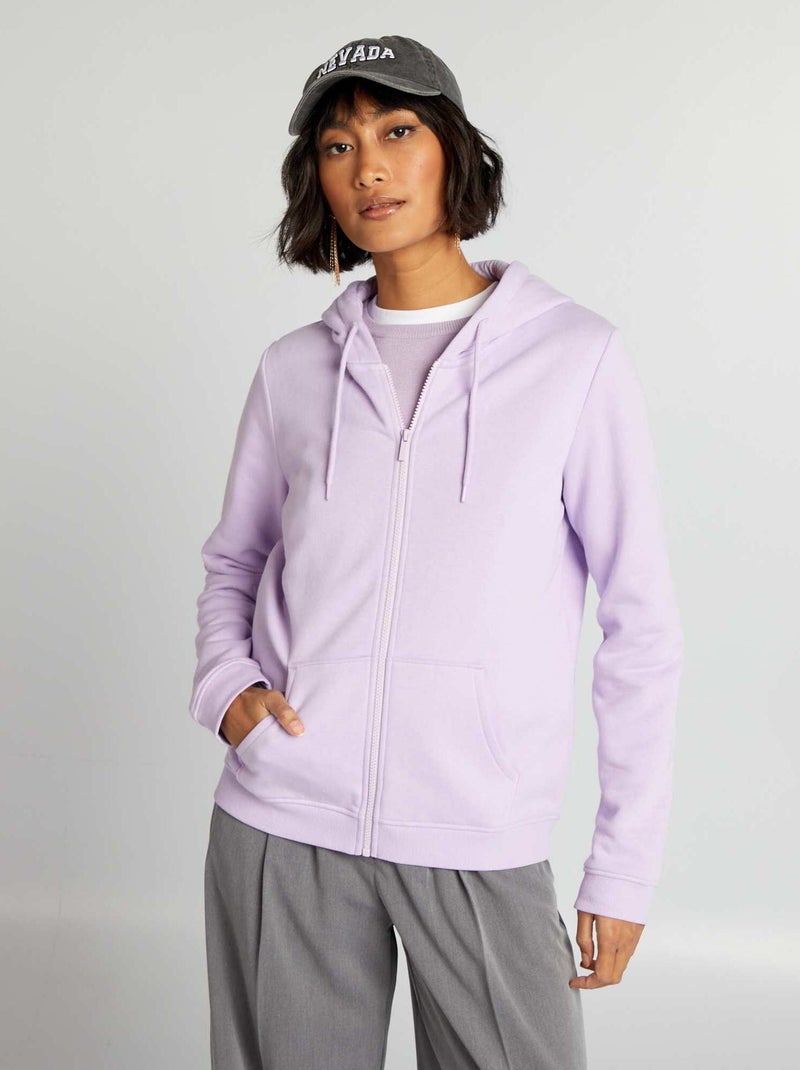Sweat à Capuche Femme Work Out Violet - Taille 12, Zippé Intégral, Léger - Occasion Parfait état
