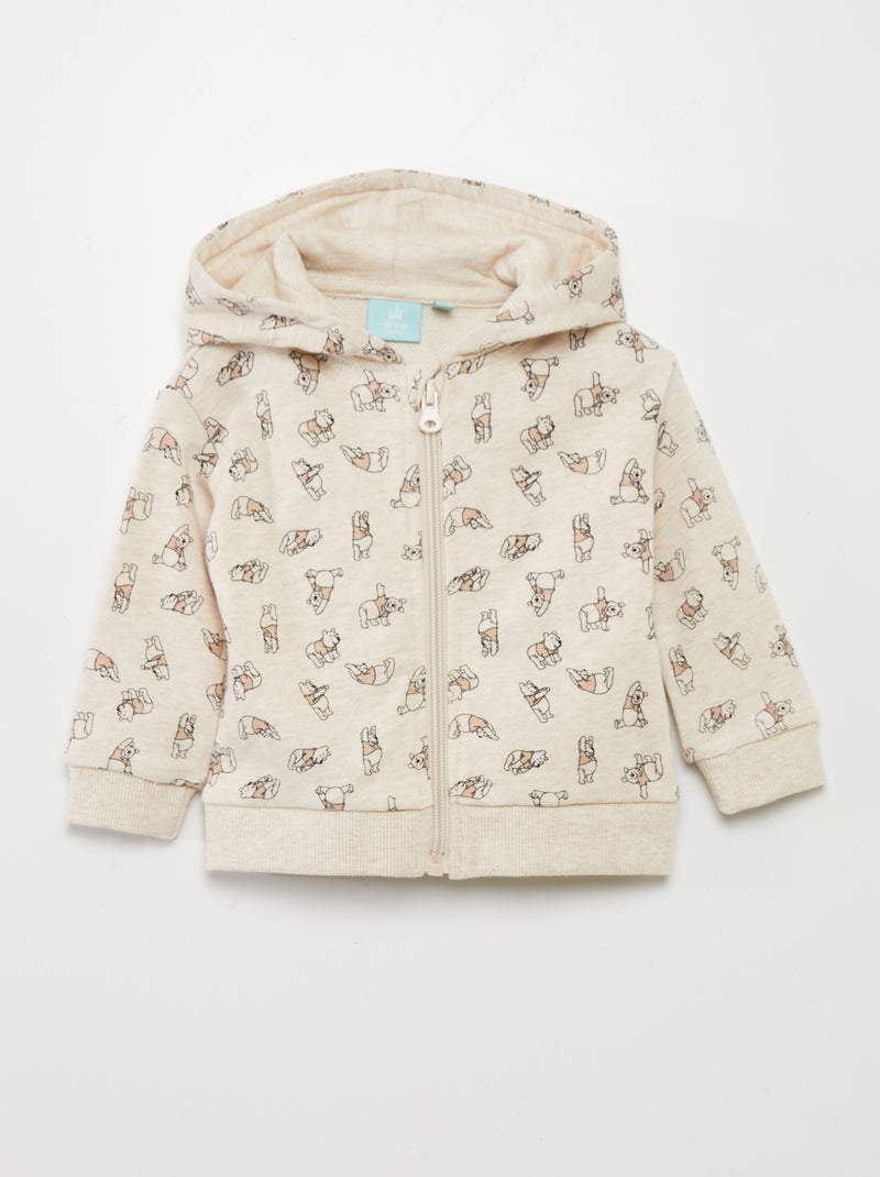 Sweat zippé à capuche 'Winnie' de 'Disney' Beige - Kiabi