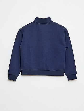 Sweat zippé à col montant