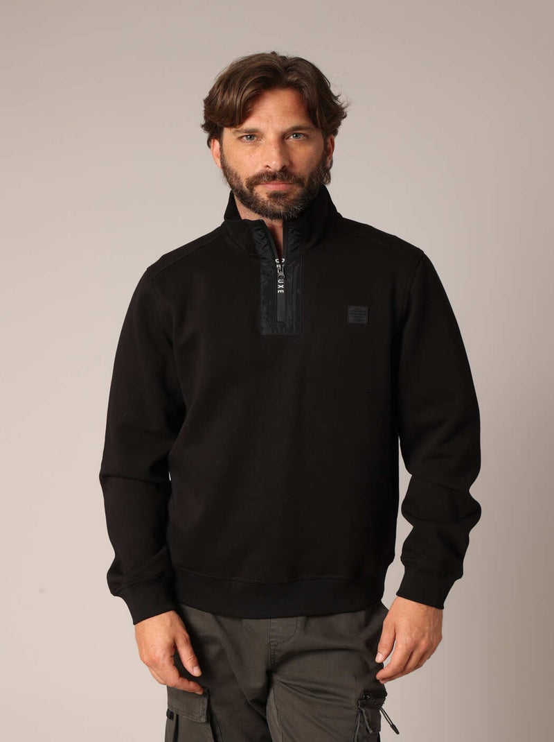 Sweat zippé à col montant 'Deeluxe' Noir - Kiabi