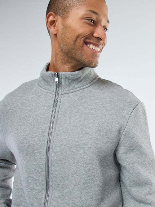 Sweat zippé à col montant - Kiabi