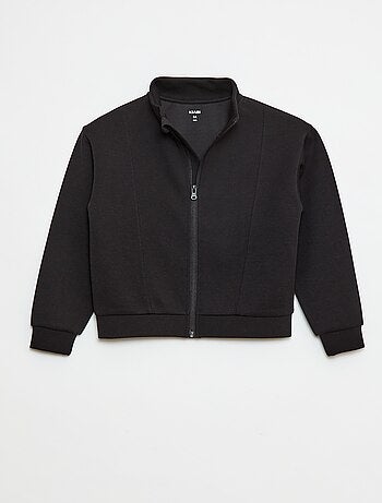 Sweat zippé à col montant