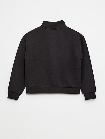 Sweat zippé à col montant