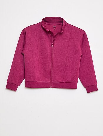 Sweat zippé à col montant