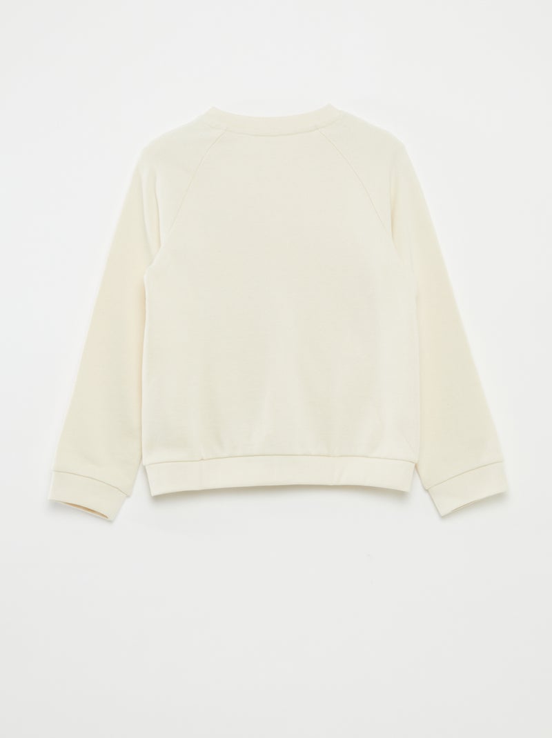Sweat zippé à col rond BEIGE - Kiabi