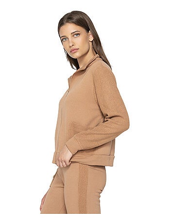 Sweat zippé à manches longues Sweetened