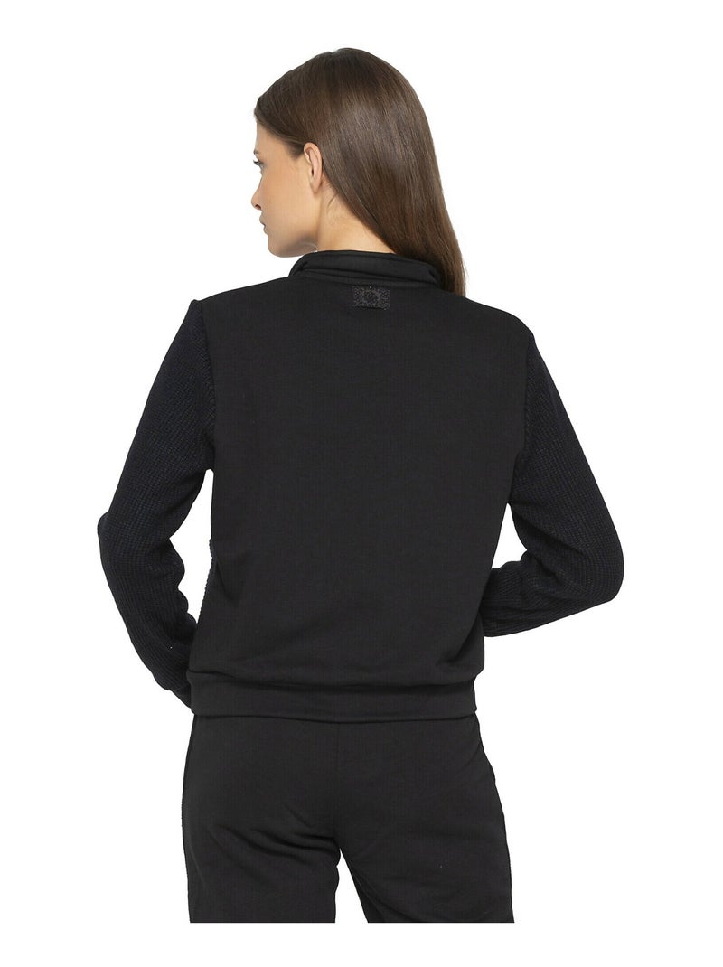 Sweat zippé à manches longues Sweetened Noir - Kiabi