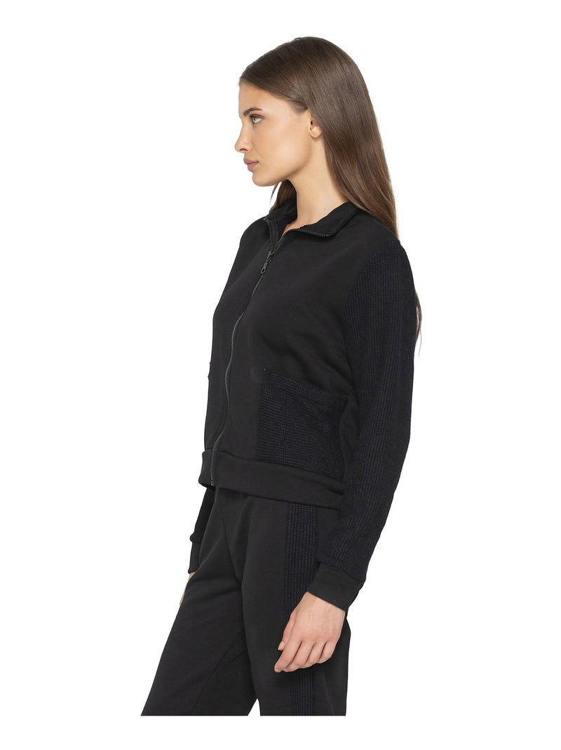 Sweat zippé à manches longues Sweetened Noir - Kiabi