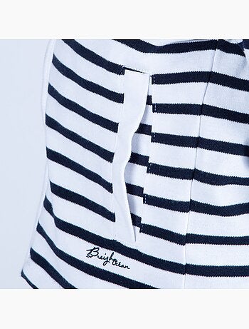 Sweat zippé à rayures pour enfants 'Breizh Océan', Veste garçon ou fille