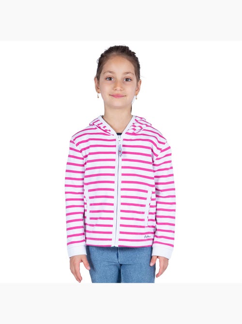 Sweat zippé à rayures pour enfants 'Breizh Océan', Veste garçon ou fille - Kiabi Sweat zippé à rayures pour enfants 'Breizh Océan', Veste garçon ou fille - Kiabi