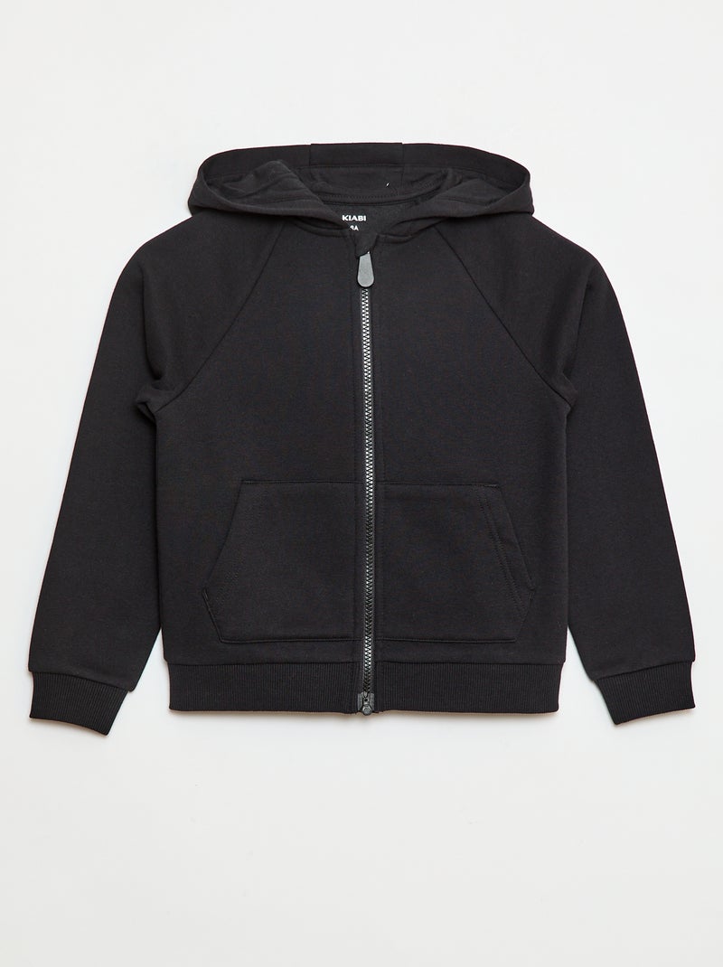 Sweat Capuche Intégral No Fear Garçon 13 Ans – Noir Motif Géométrique – Zippé