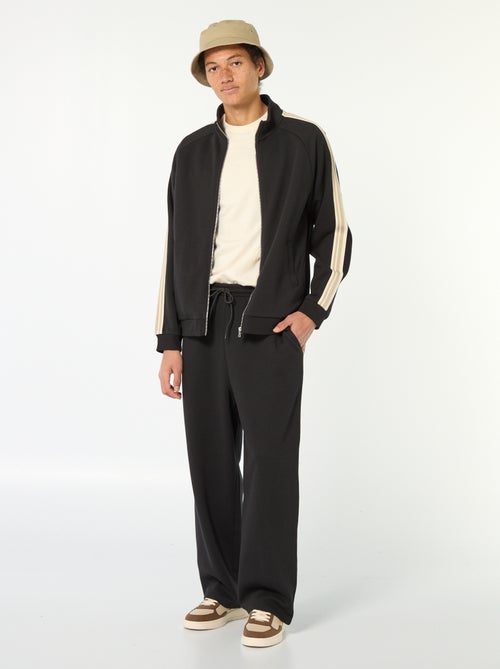 Sweat zippé avec bande sur le côté - Kiabi