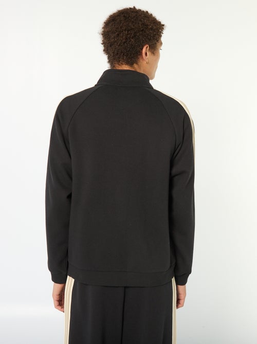 Sweat zippé avec bande sur le côté - Kiabi