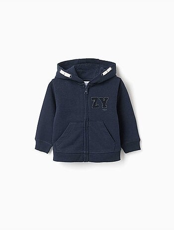 Sweat zippé avec broderie en bouclettes ZY
