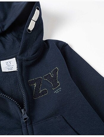 Sweat zippé avec broderie en bouclettes ZY