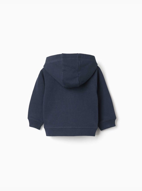 Sweat zippé avec broderie en bouclettes ZY - Kiabi Sweat zippé avec broderie en bouclettes ZY - Kiabi