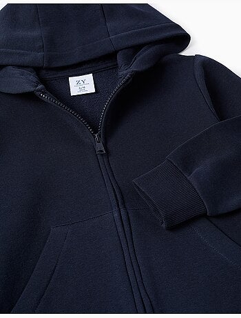 Sweat zippé avec capuche et poches