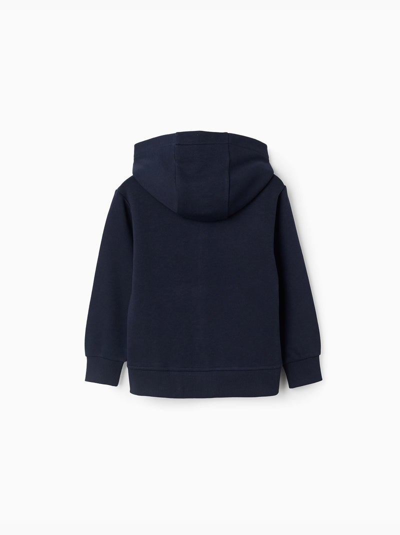 Sweat zippé avec capuche et poches Bleu foncé - Kiabi