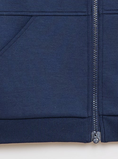 Sweat zippé avec col capuche - collection facile à enfiler - Kiabi