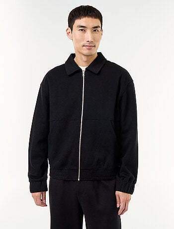 Sweat zippé avec col chemise