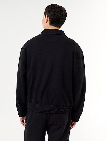 Sweat zippé avec col chemise