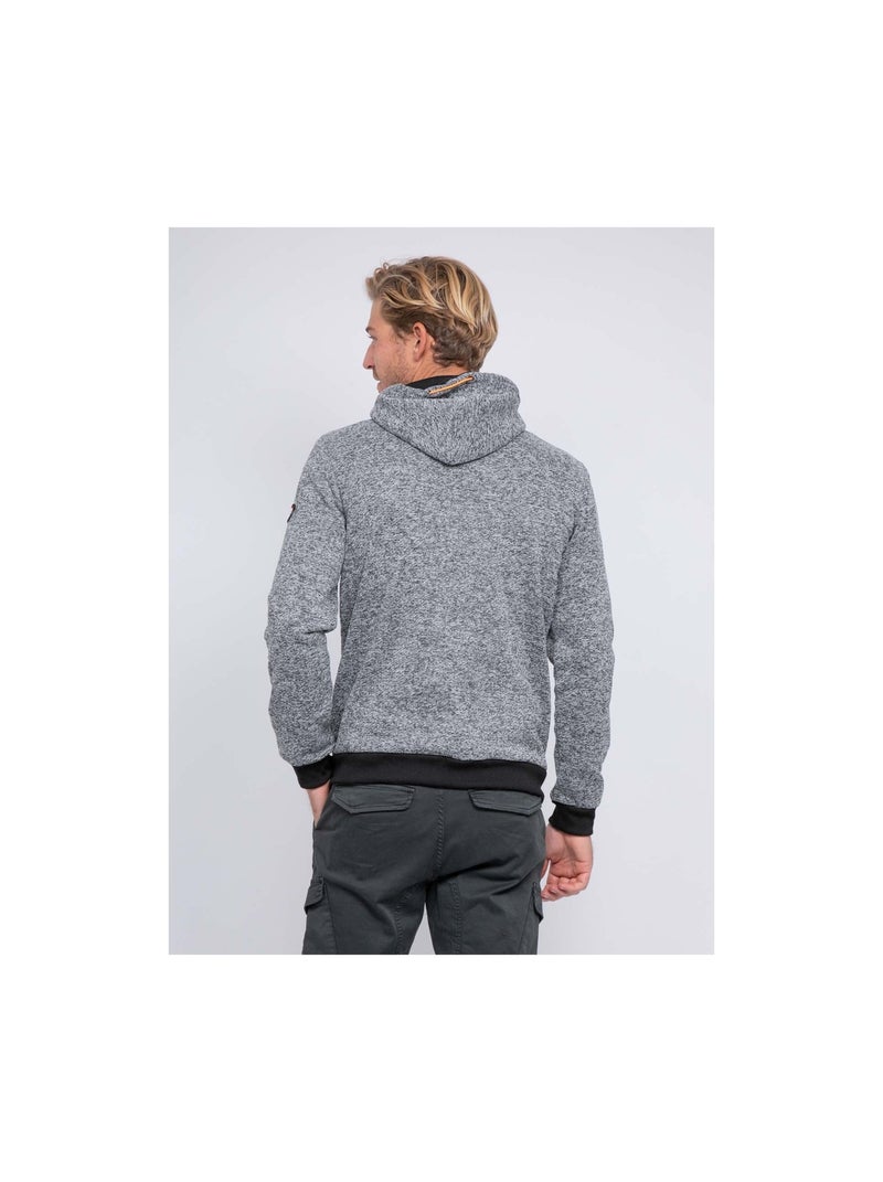 Sweat zippé capuche WALTON Gris - Kiabi