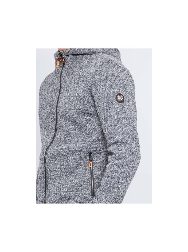 Sweat zippé capuche WALTON Gris - Kiabi