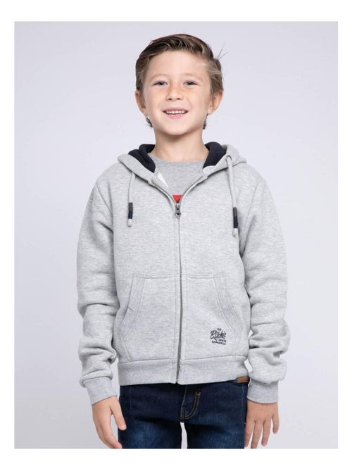 Sweat zippé capuche WAMIN garçon - Kiabi