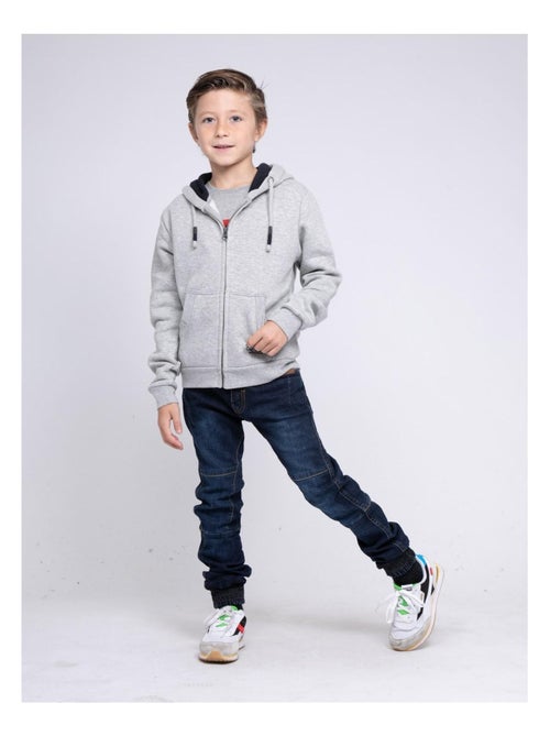 Sweat zippé capuche WAMIN garçon - Kiabi