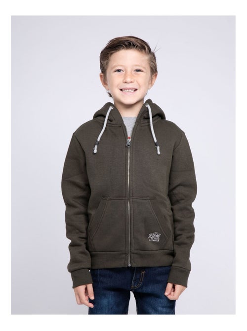 Sweat zippé capuche WAMIN garçon - Kiabi
