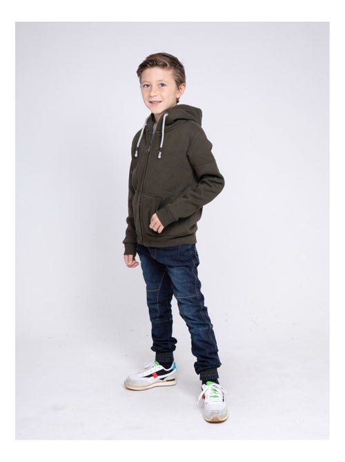 Sweat zippé capuche WAMIN garçon - Kiabi