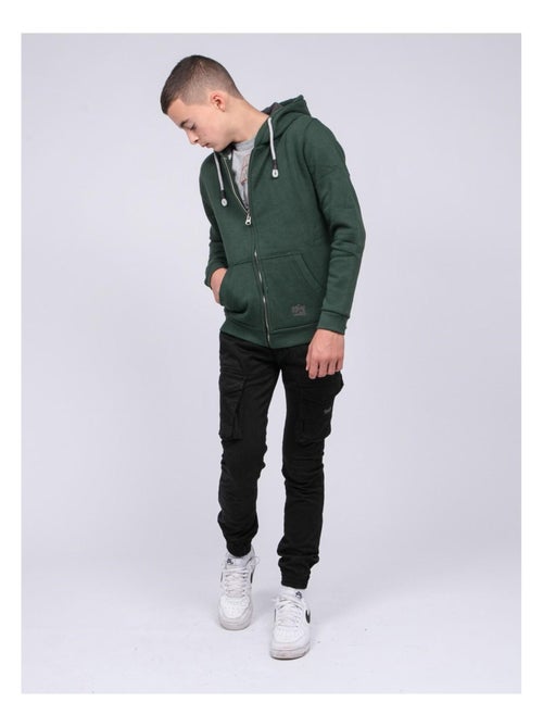 Sweat zippé capuche WAMIN garçon - Kiabi
