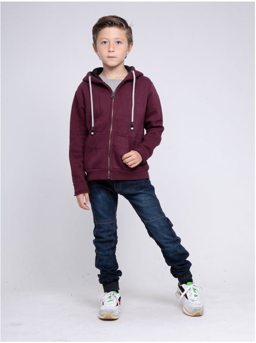 Sweat zippé capuche WAMIN garçon - Kiabi