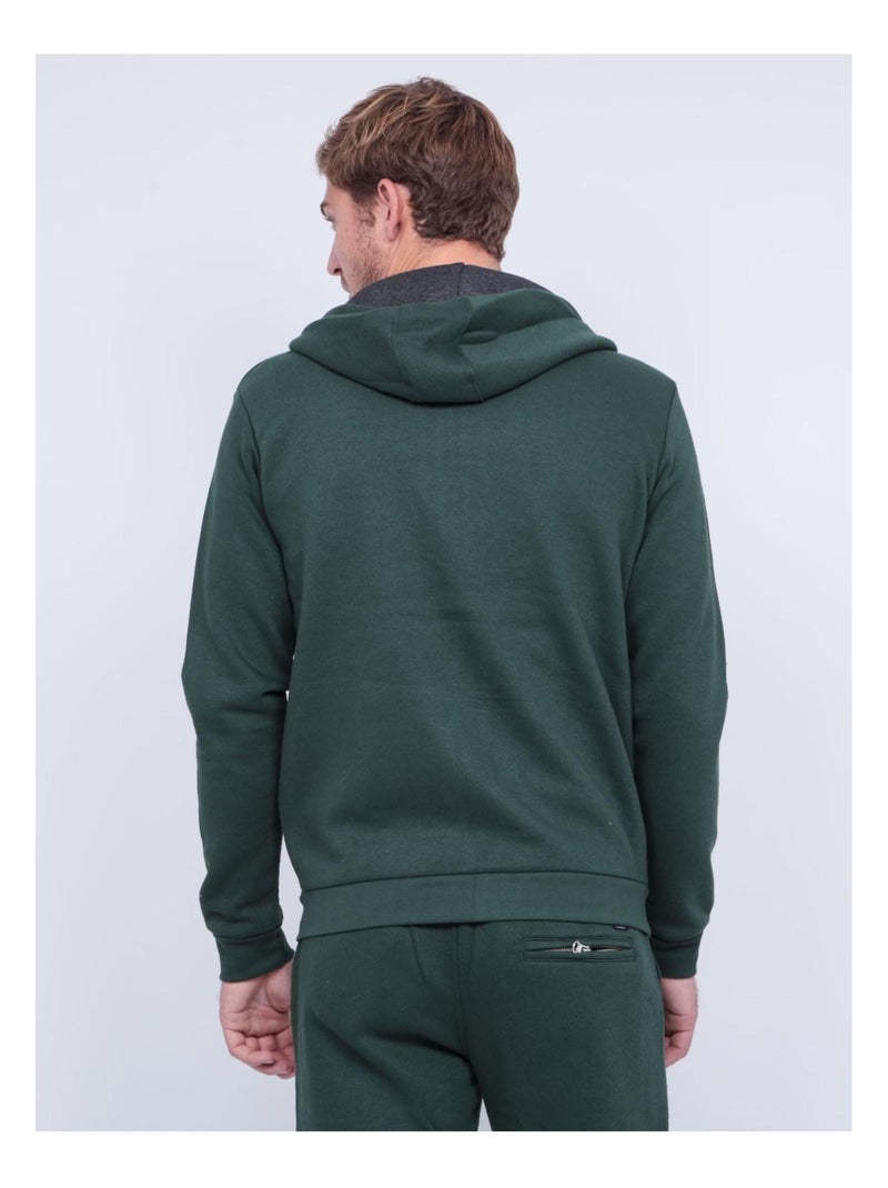 Sweat zippé capuche WAMIN Vert - Kiabi