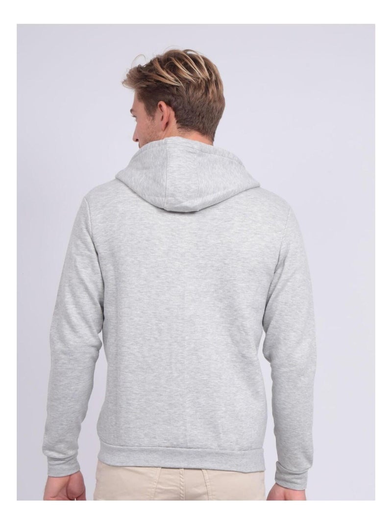 Sweat zippé capuche WAMS Gris clair - Kiabi