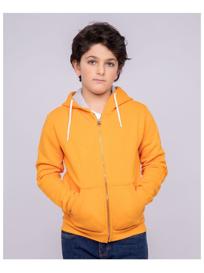Sweat zippé capuche WAMS-J Orange - Kiabi